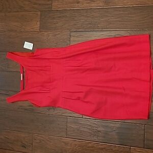 NWT Loeffler Randall Red wool sleeveless dress with silk lining size 8